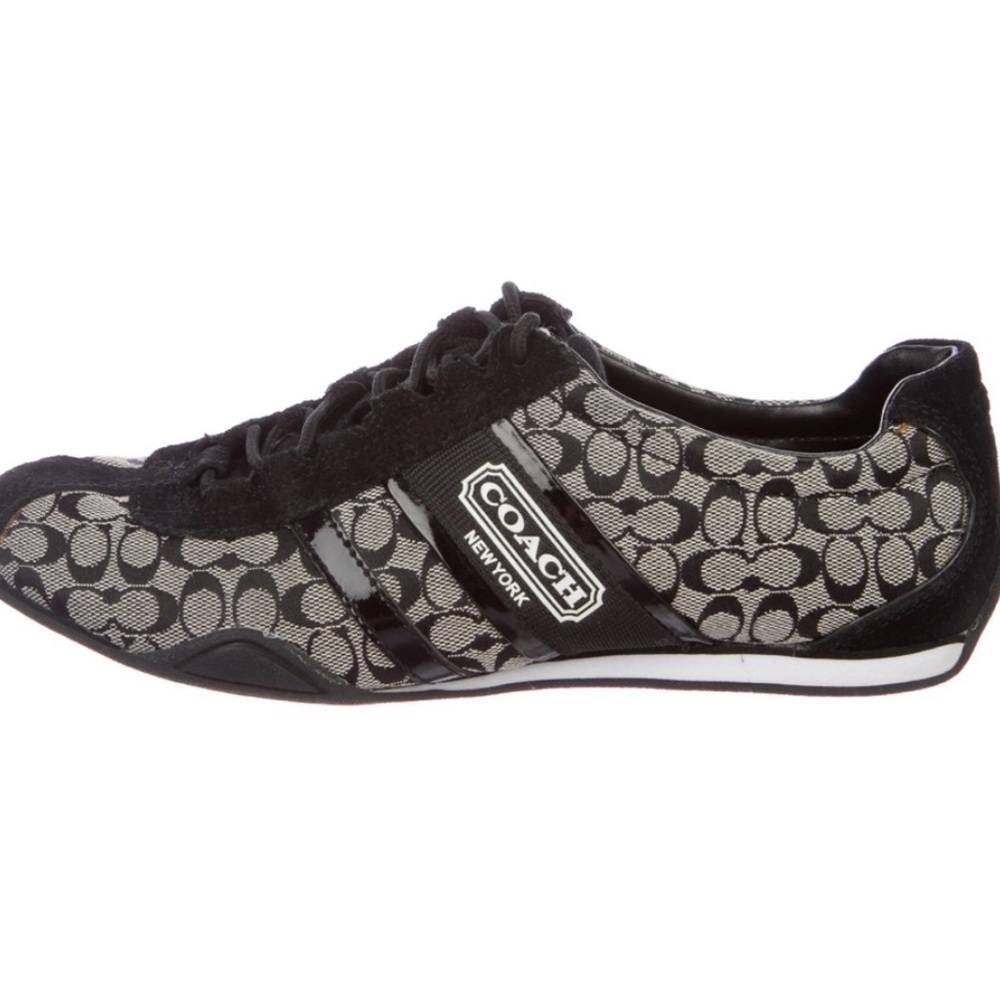 Coach Remonna Monogram Black Signature Logo Low-Top Sneaker Women’s Size 6.5M